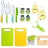 Juego de Cuchillos para Niños para Guardería, Cuchillo para Cortar Frutas, Tabla de Cortar, Juego de Enseñanza de Alimentos Complementarios, No Lastima las Manos, Pelador de Frutas