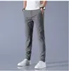 Pantalones rectos de seda de hielo para hombre, verano, delgados, de secado rápido, pantalones para hombre holgados, drapeados, de pierna ancha, talla grande, pantalones deportivos casuales