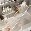 Suporte para torneira cozinha aço inoxidável rack de armazenamento de água doméstico esponja pano de prato escorredor cesta suspensa