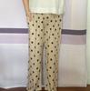 (Bolsillo) Pantalones de pierna recta para mujer, Mianyang artificial, Ropa de exterior, Algodón para el hogar, Pantalones de pierna ancha, Pantalones casuales