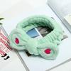 Diadema creativa linda de lazo Diadema de corsé de felpa coreana Diadema elástica de amor Diadema para lavar la cara y el maquillaje Venta al por mayor