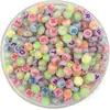 Los más vendidos de Amazon 400 Piezas Cuentas de Letras Inglesas Lavadas 4x7mm Cuentas de Letras Acrílicas Accesorios de Bricolaje para Niños