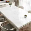 En stock, envío gratis, impermeable, a prueba de aceite, lavable, resistente al calor, alfombrilla de mesa de vidrio suave, mantel de lujo ligero, alfombrilla para mesa de café