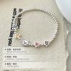 Pulsera de Plata S925 Cui Yan Jewelry Flor de Primavera y Verano Oso Esmaltado Estilo Coreano Femenino Linda Nicho Joyería de Perlas 2025