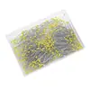 Alfileres de cabeza de vidrio de colores, 38 mm, para patronaje y posicionamiento de prendas, 500 piezas por caja, alfileres de cabeza de perla de vidrio de un solo color, en caja