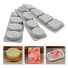 Molde de Silicona Redondo, Cuadrado y Ovalado de 4 Piezas para Jabón, Velas Aromáticas, Pudín de Chocolate y Molde para Jabón Artesanal