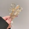 Acessórios de Cabelo de Luxo, Presilha Flor Rosa Borboleta, Presilha de Cabelo com Franja Flor Rosa Estilo Francês para a Parte de Trás da Cabeça, Acessórios de Cabelo de Ano Novo