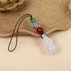 Wang Tao Flor Raposa Pequena Pingente de Corrente para Celular Ágata Natural Calcedônia Pingente de Pen Drive Pingente para Bolsa de Mulher Chaveiro Venda por Atacado