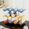 Estante de Almacenamiento para Tazas Soporte de Escritorio para Tazas de Agua Barra de Cocina Mostrador Organizador de Múltiples Niveles con Bloques de Color Ondulados para Tazas de Café y Té