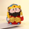 Estatuetas de Cinco Deuses da Riqueza Estilo Chinês com Bons Significados Auspiciosos, Pequenos Enfeites Divinos para Mesas de Escritório, Artesanato em Resina com Acabamento de Alto Padrão