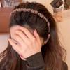 Doce legal padrão leopardo com onda de dente arco de cabelo feminino outono raiz de cabelo fofo artefato lavar rosto pressão cabelo antiderrapante arco de cabelo grampo de cabelo cocar