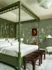 Papel tapiz Beige Bosque Casual Papel tapiz Verde Estilo Campestre Americano Pared de Fondo de TV para Sala de Estar Revestimiento de Pared para Mesita de Noche de Dormitorio