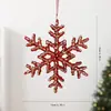 Juego de Adornos Navideños Translúcidos Rojos y Dorados, Combinación de Colgantes Navideños Acrílicos con Purpurina Vintage, Accesorios para Decoración de Árbol de Navidad