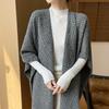 Nuevo Chal Escudo Grande de Lana Espiga Vintage Otoño e Invierno Bufanda Poncho de Cachemir Tejido Elegante para Mujer