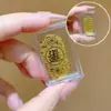 Adesivo de Celular de Ouro Puro 999 Liga de Ouro de Ano Novo para Riqueza, Dinheiro Instantâneo e Prosperidade, Presente Gato da Sorte