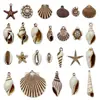 25 Tipos de Pingentes de Concha Branca e Marrom, Estrela do Mar, Tartaruga, Vieiras em Acrílico para Brincos DIY Feitos à Mão, Corrente de Cintura e Acessórios de Joias