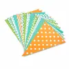 Banderines triangulares coloridos para fiesta de cumpleaños de bebé, pancartas de decoración para jardín de infantes, banderines triangulares de colores, en stock del fabricante