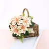 Set de 7 Piezas de Flores de Loto de Nieve Artificiales, Estilo Nuevo, para Bodas Transfronterizas, Decoración del Hogar, Celebraciones y Arreglos Florales para Exteriores