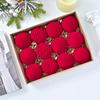 Bola de Navidad Afelpada de 8 cm Bola de Navidad de Terciopelo Oscuro Decoraciones para Árbol de Navidad Amazon Nuevo Modelo