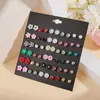 Amazon Lindo Conjunto de Pendientes de Animales de Aleación de Nicho Pendientes de Corazón Oso Conejo Exquisitos Pendientes Pequeños para Mujer