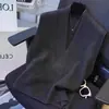 Venda Direta do Fabricante: Colete Casual Feminino, Novo Modelo 2026, Cor Sólida Versátil, Colete de Tricô Sem Mangas de Luxo Leve para Mulheres