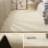 Tapete de Cashmere Sintético Fofo Cobertura Total Tatami Tapete de Chão Tapete de Quarto ao Lado da Cama Uso Doméstico Espessado Super Macio Tapete para Mesa de Centro de Sala de Estar