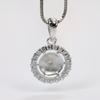 Accesorios de joyería DIY Plata esterlina S925 traje de perlas plata soporte vacío redondo pendientes colgante anillo soporte vacío productos semiacabados