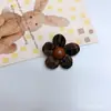 Gravata Borboleta Xadrez Escuro Florzinhas Acessórios DIY Laço de Tecido Acessórios de Cabelo Semi-Acabados Acessórios para Roupas Peças