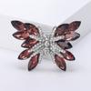 Broche de insecto mariposa con incrustaciones de diamantes de imitación estilo coreano, electrochapado conservador del color, accesorios para ropa de mujer, pin, ramillete en stock