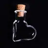 Botella de Deseos Mini Forma de Corcho Transparente Colgante Colgante Forma Pequeña Botella DIY Manualidades Hechas a Mano Vidrio