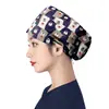Gorro Quirúrgico de Algodón Puro para Cabeza Grande para Hombres y Mujeres, Gorro de Trabajo, Gorro de Enfermera, Gorro de Dibujos Animados Elástico Venta al por Mayor