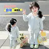 Traje para Niñas Primavera Otoño Nuevo 2026 Estilo Coreano Bebé Niña Frozen Sudadera con Capucha de Malla Chaqueta Pantalones Acampanados
