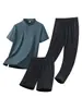 Conjunto de Três Peças Respirável de Seda Gelada Polo de Manga Curta Camiseta de Verão Novo Casual Esportivo para Jovens Homens
