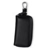 Bolso para llaves de coche de cuero para hombre, bolso para llaves de coche de negocios, llavero con cremallera multifunción, una generación de cabello