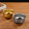 Tazón Redondo de Acero Inoxidable 304 de una Sola Capa para Snacks Vintage, Tazón de Arroz Comercial con Acabado Desgastado, Tazón Espesado para Cocinar Huevos al Vapor para Uso Doméstico