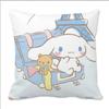 Nueva funda de almohada de perro de orejas grandes de dibujos animados lindos cojín de sofá cojín de animación cojín de cintura de felpa corta venta al por mayor