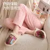 Chinelos de Chão de Algodão Xadrez Simples Femininos de Inverno Novos para Casa Quentes Confortáveis Masculinos Outono/Inverno