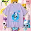 Adorable y Linda Camiseta de Manga Corta para Niñas, Top de Algodón Puro con Dibujos Animados Lindos de Starlight, Camiseta Básica Casual de Verano para Niñas Pequeñas