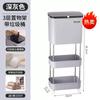 Estante de Almacenamiento Uforu Cubo de Basura Hogareño Cocina Sala de Estar Separación Húmedo y Seco Cubo de Basura Multifuncional con Tapa y Ruedas
