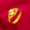 Anillo de oro de arena vietnamita para damas, chapado en oro de imitación de 24 quilates, joyería para bodas, suministros para el mercado nocturno, anillos al por mayor
