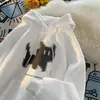 Moletom com Capuz de Gatinho Masculino Tendência Outono e Inverno Veludo Grosso Top Retrô Americano Outono Jaqueta Versátil para Casal