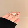 Pulseira de Cristal com Contas Nova Cor de Primavera Design de Nicho Ins Sense Pequeno Fresco Esmalte Óleo Gotejante Pulseira de Borboleta