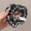 Scrunchie de rede de renda de bolinhas novo estilo coreano com um toque vintage e sofisticado, adequado para rabos de cavalo, um acessório de cabelo para meninas