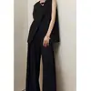 Conjunto de Chaleco sin Mangas de Alta Gama para Mujer Verano 2026 Temperamento Holgado Casual Socialité Pantalones de Pierna Ancha Conjunto de Dos Piezas