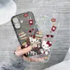 Funda para Teléfono Hamburger Kt Cat Adecuada para Apple 17Pro Iphone16Plus Estilo Chica Suave 15/14 Mascota Linda 13/12 Suave
