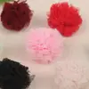 Milhão em estoque 2,5cm Tecido de Renda Gaze Bola de Gaze Bola de Cabelo Flor Artesanal Tecido de Flor Acessórios para Joias DIY Acessórios para Roupas