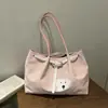 Bolso de Ante Retro Esmerilado para Mujer 2026 Nuevo Estilo Bolso Tote Gran Capacidad para Viajar, Estudiantes, Clase Bolso de Hombro de Alta Gama