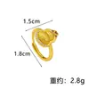 Anillo Mariposa Ajustable de Gama Alta de Nicho al por Mayor Chapado en Oro Vietnamita con Diamantes, Color Duradero, Anillo de Oro de Imitación