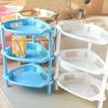 Estante triangular de tres capas para baño, inodoro, suelo de cocina, estante de almacenamiento multicapa