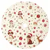Nueva Falda para Árbol de Navidad Transfronteriza Artesanías Delantal para Árbol Estampado de Dibujos Animados Suministros Navideños Adornos Decoraciones Venta al por Mayor